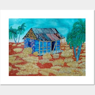 Australian outback scene  - abandoned house Posters and Art